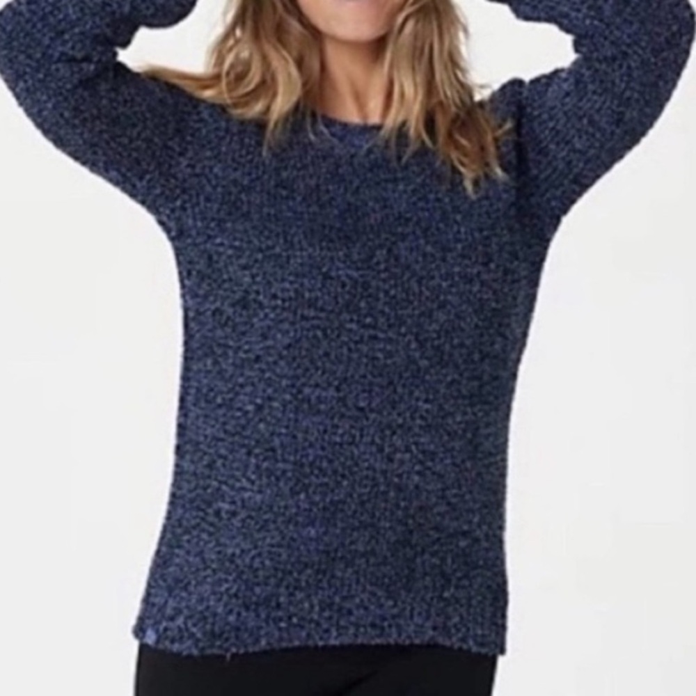 Barefoot Dreams Navy Crew Neck Sweater